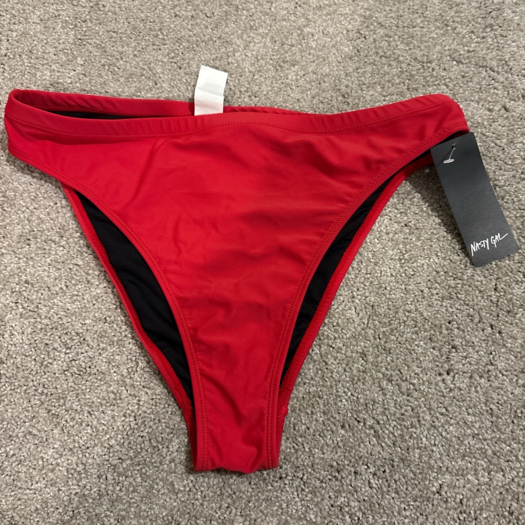 Nasty Gal Vibrant Red Bikini Bottom